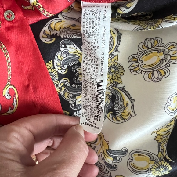 Zara - Coral Woman Chain Print Blouse - Picture 10 of 10